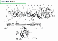 42-Rear drive of small tractor, differential